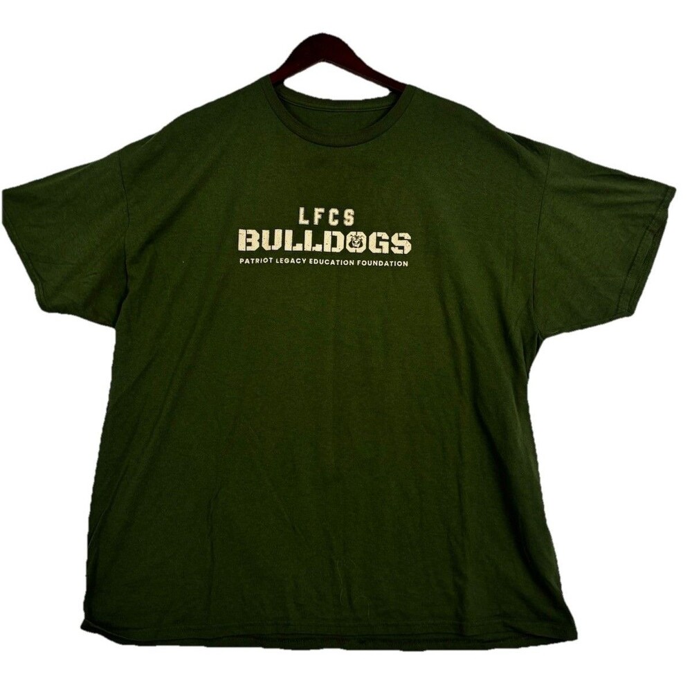 LFCS Bulldogs Patriot Legacy Education Foundation Green Graphic T Shirt XL